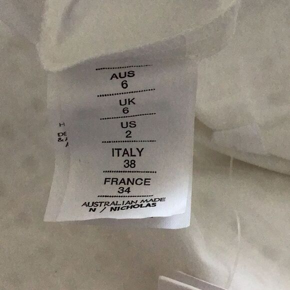 N/NICHOLAS White Tube Top Broderie Strapless Peplum Off Shoulder Top New Size 2 - Picture 9 of 9